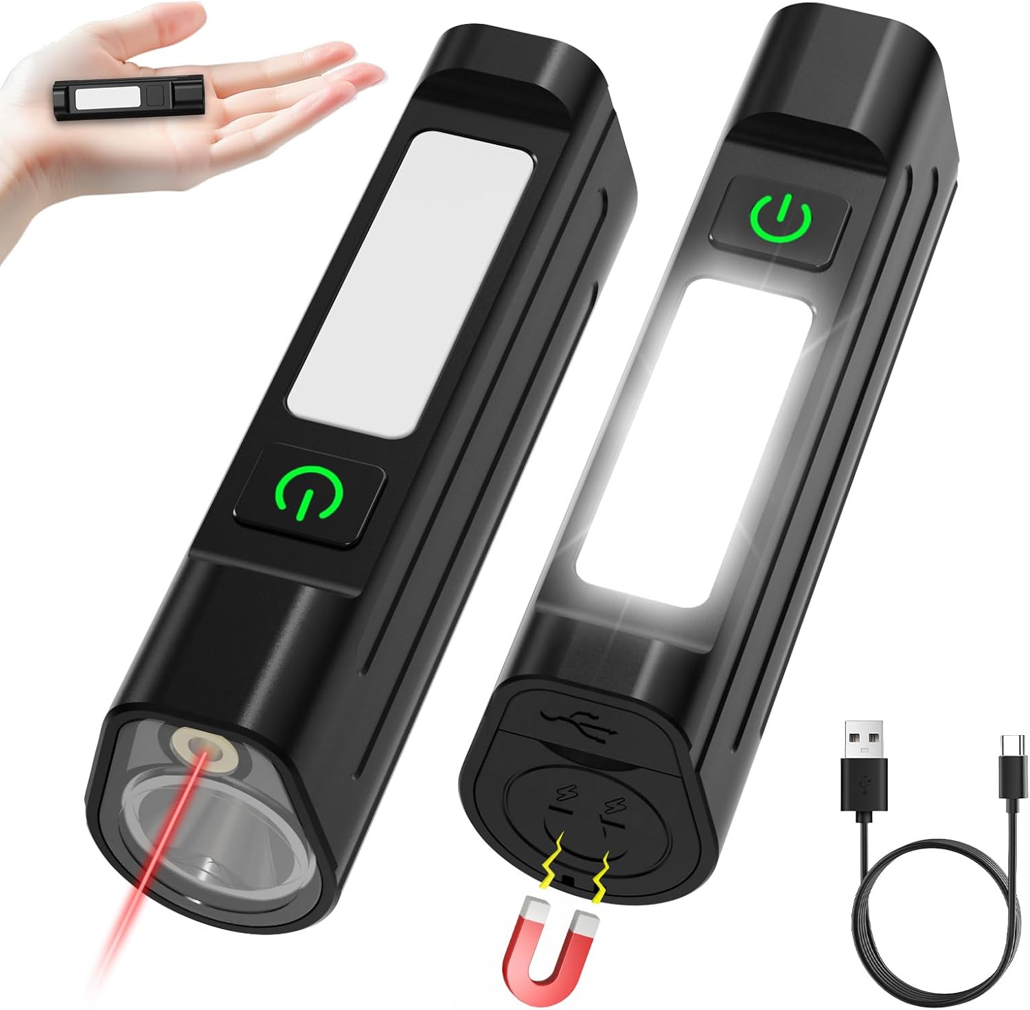 Cycling To Work - Draagbare LED-zaklamp Waterdichte waarschuwingslamp aan de