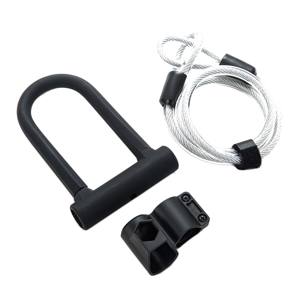 U Lock Heavy Duty - Zwaarbelastbaar zwart fiets-U-slot, veilig anti-diefstal lichtgewicht