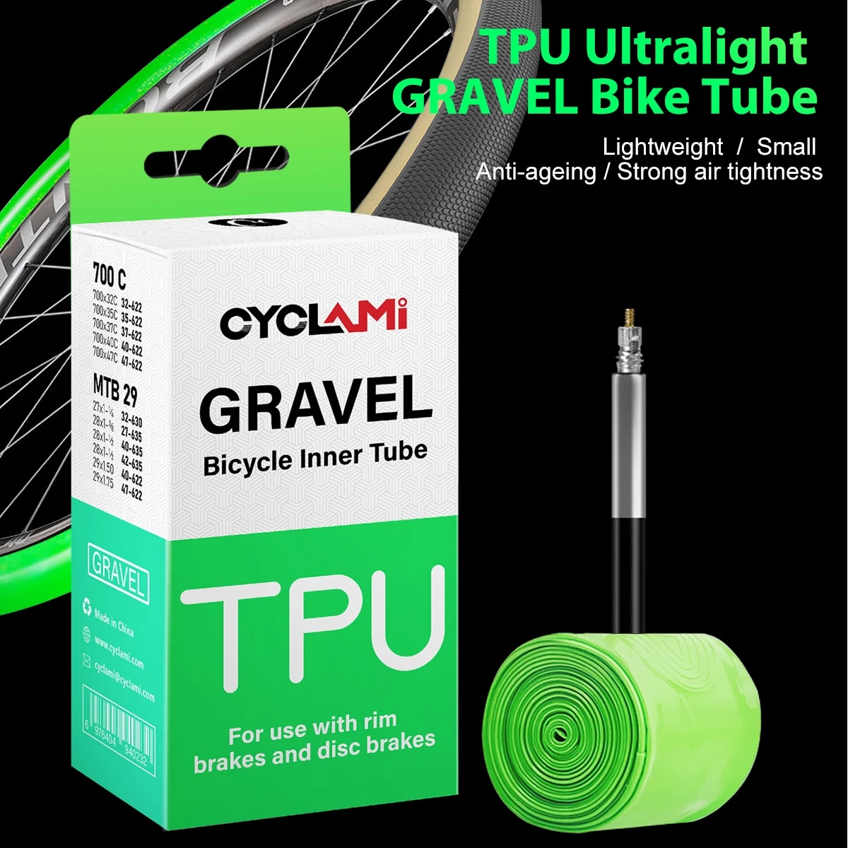 Cyclami Ultralichte Weg Mtb 29 - Inner Tube 700C recensie en prijs